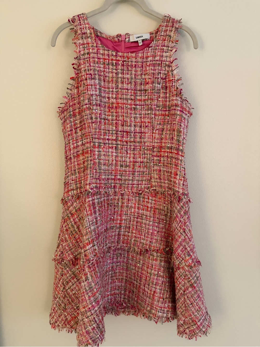 Likely Tweed Pink Dress